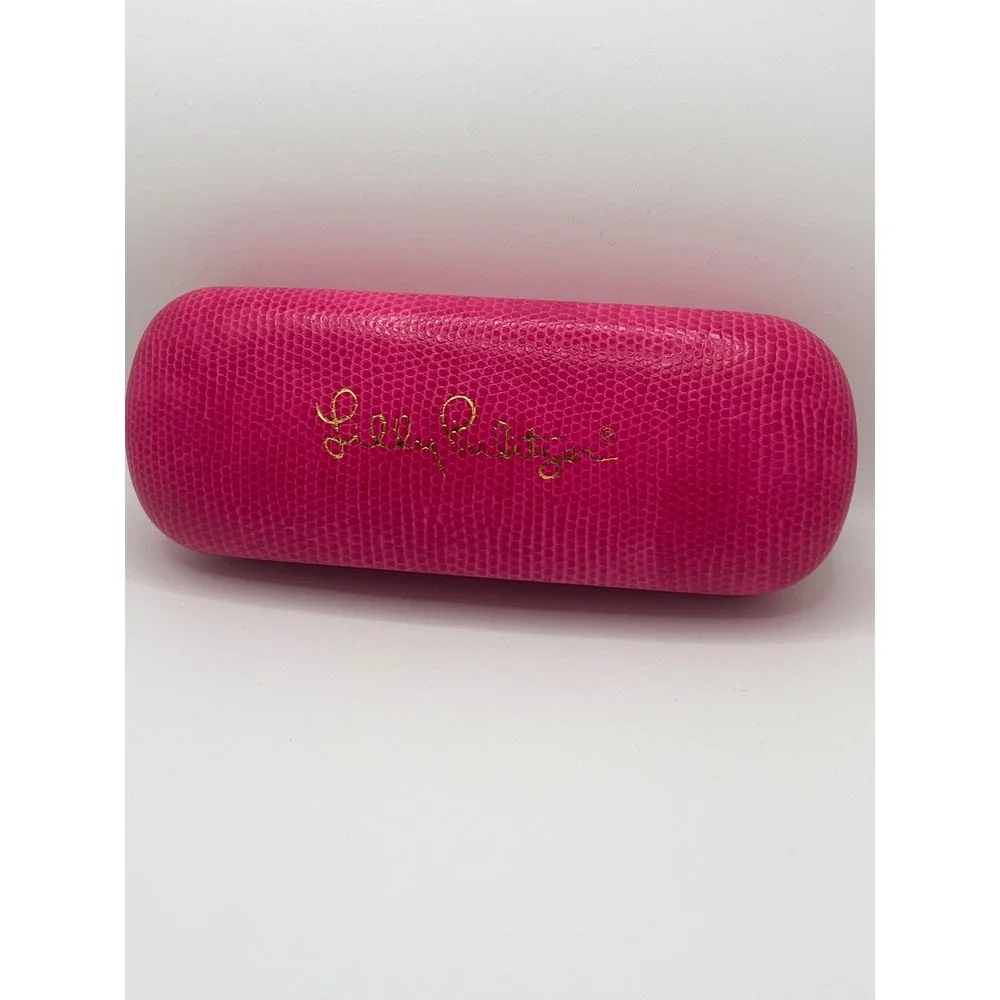 Lilly Pulitzer Sunglasses Case Pink Lizard‎ Embossed Designer Eyewear